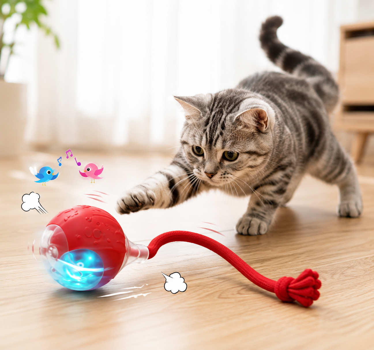 Pawlix™ Smart Interactive Rolling Cat Toy